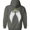Sister Halo Wings Hoodie Dark Heather S 1